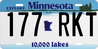 MN license plate 177RKT
