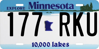 MN license plate 177RKU