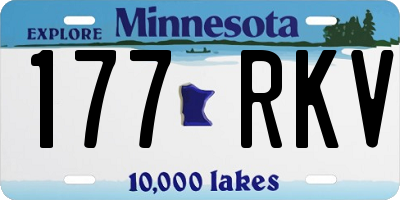 MN license plate 177RKV