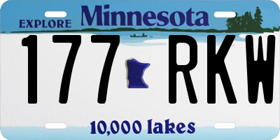 MN license plate 177RKW