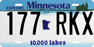MN license plate 177RKX