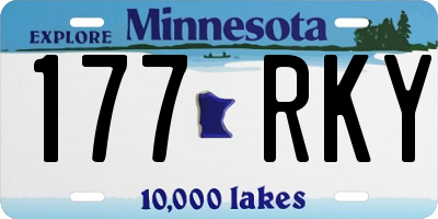 MN license plate 177RKY