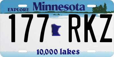 MN license plate 177RKZ