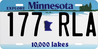 MN license plate 177RLA