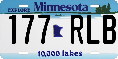 MN license plate 177RLB