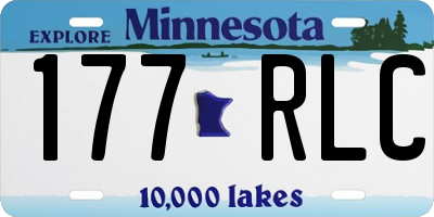 MN license plate 177RLC