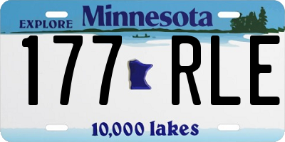 MN license plate 177RLE