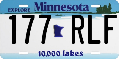 MN license plate 177RLF