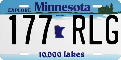 MN license plate 177RLG