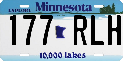 MN license plate 177RLH
