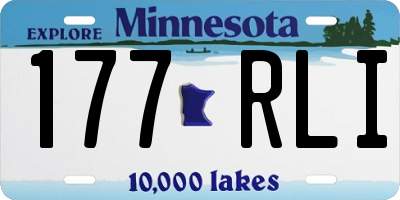 MN license plate 177RLI