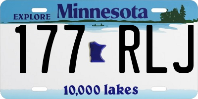 MN license plate 177RLJ