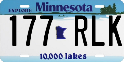 MN license plate 177RLK