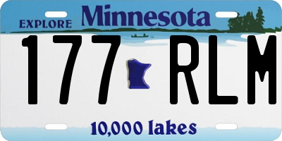 MN license plate 177RLM