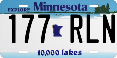 MN license plate 177RLN