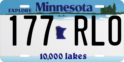 MN license plate 177RLO