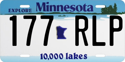 MN license plate 177RLP