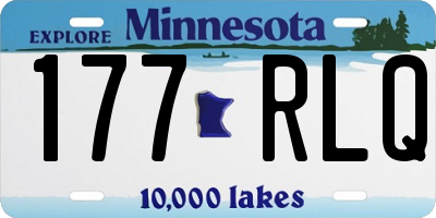 MN license plate 177RLQ