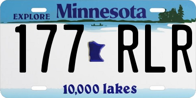 MN license plate 177RLR