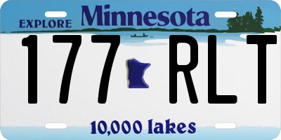 MN license plate 177RLT