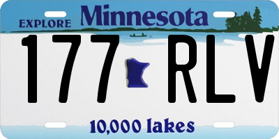 MN license plate 177RLV