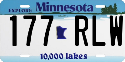 MN license plate 177RLW