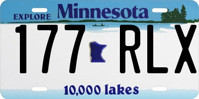 MN license plate 177RLX