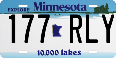 MN license plate 177RLY