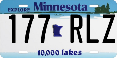 MN license plate 177RLZ