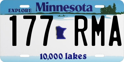 MN license plate 177RMA