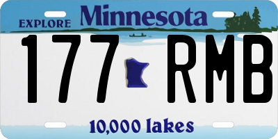 MN license plate 177RMB