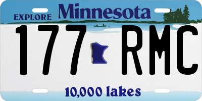 MN license plate 177RMC
