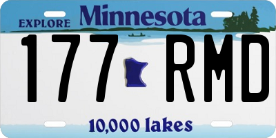 MN license plate 177RMD