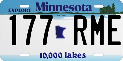 MN license plate 177RME