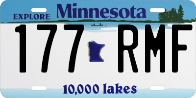MN license plate 177RMF