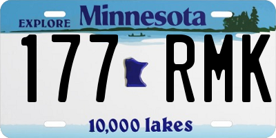MN license plate 177RMK