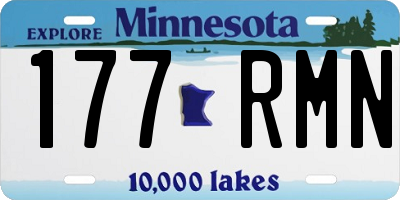 MN license plate 177RMN