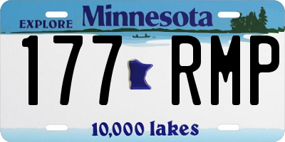 MN license plate 177RMP