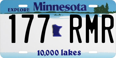 MN license plate 177RMR
