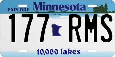 MN license plate 177RMS