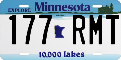 MN license plate 177RMT