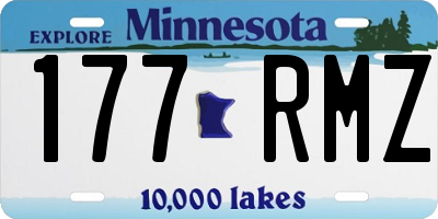 MN license plate 177RMZ