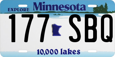 MN license plate 177SBQ