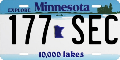 MN license plate 177SEC