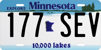 MN license plate 177SEV
