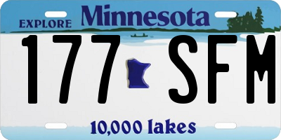 MN license plate 177SFM