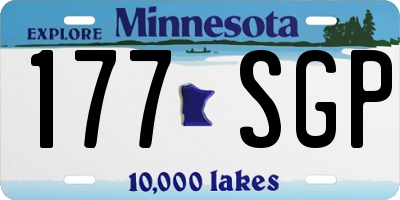 MN license plate 177SGP