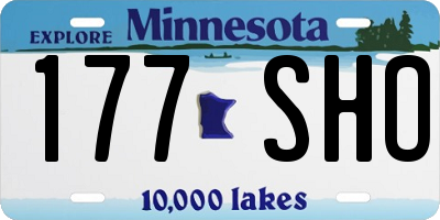 MN license plate 177SHO