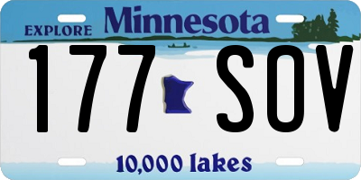 MN license plate 177SOV
