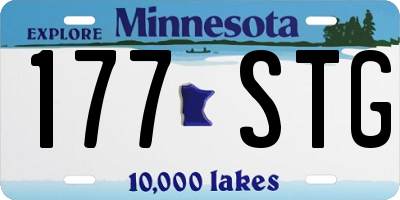 MN license plate 177STG